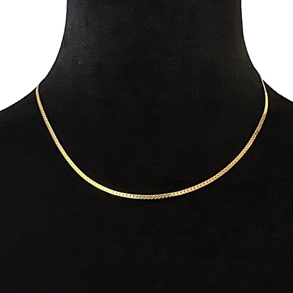 Vintage Gold Tone Chain C Clasp Made in Korea 18 Inch Length - Picture 1 of 4
